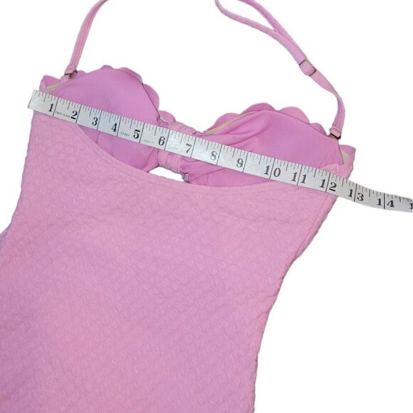 Kate Spade Marina Piccola Textured One Piece Swimsuit Bathing Suit Pink S - Picture 8 of 15